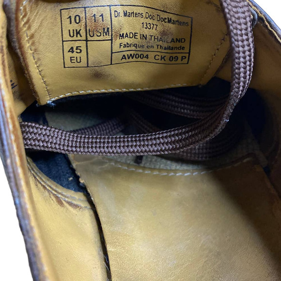 VINTAGE DOC MARTENS - MID 90\'S 3 EYE 1461 BROWN Size‎ 11